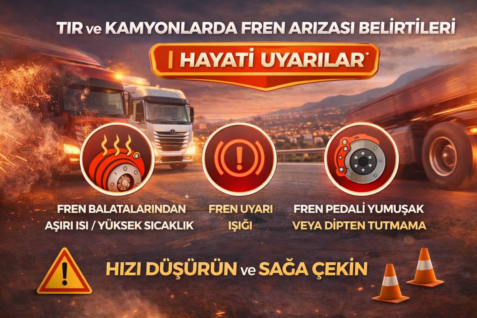 Tır ve Kamyonlarda Fren Arızası Belirtileri